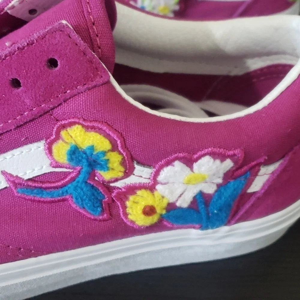New Vans Old Skool Womens Shoes Size 6.5 Floral Pink‎ Girly Summer Skater Indie